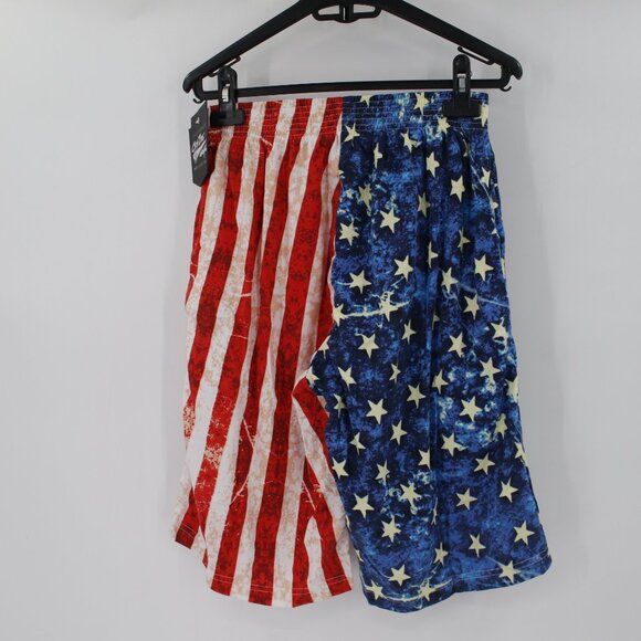Vintage 90s NWT Crazee Wear Shorts Mens Medium American Flag Relaxed Fit patriot - Picture 5 of 9